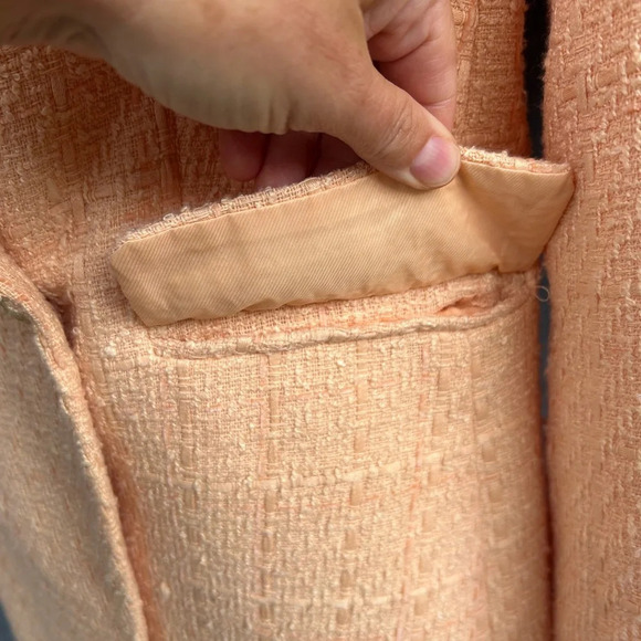 Jason Wu Peach Tweed Double  Breasted Blazer, size xs - Picture 8 of 12